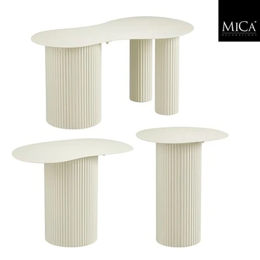 Bijzettafel lux off white s3, Mica Decorations, tuincentrumoutlet.com