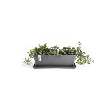 Bruges Grey 55 sfeerfoto met onderzetter, Ecopots, tuincentrumoutlet