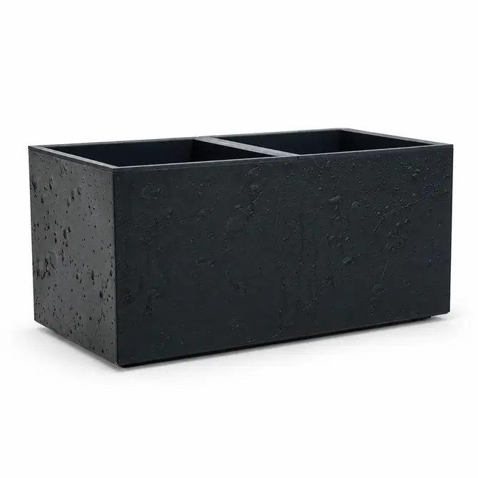 Bloembak Sierra 77x38x37cm zwart, Vita Tuinmeubelen, tuincentrumoutlet.com
