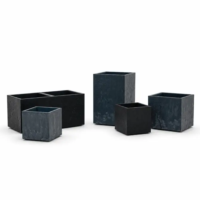 Bloembak Sierra 77x38x37cm zwart set, Vita Tuinmeubelen, tuincentrumoutlet.com