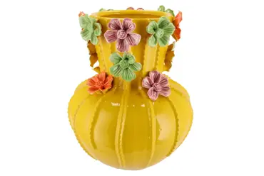 FLOWER YELLOW VASE 26X33CM, Daan Kromhout, tuincentrumoutlet