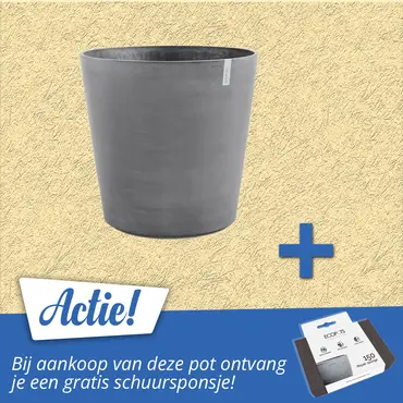 Amsterdam wielen grijs d100cm actie, Ecopots, tuincentrumoutlet