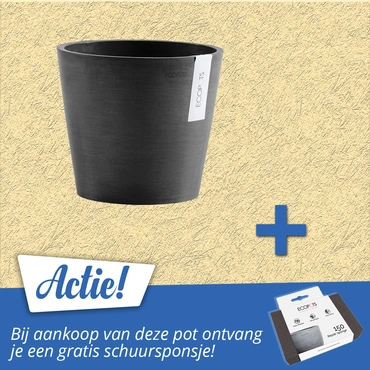 Pot amsterdam d20cm donkergrijs aanbieding, Ecopots, tuincentrumoutlet