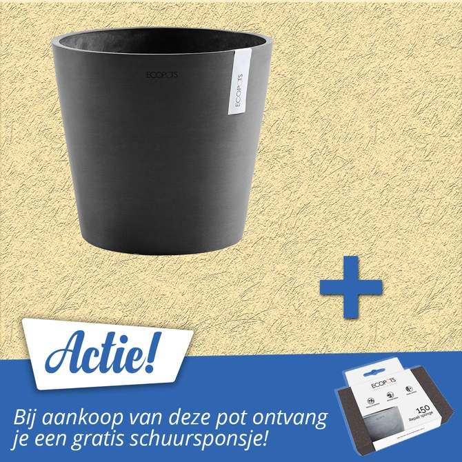 Pot amsterdam d30cm donkergrijs aanbieding, Ecopots, tuincentrumoutlet