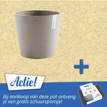 Pot amsterdam taupe d30h27cm bundel ecopots tuincentrum outlet