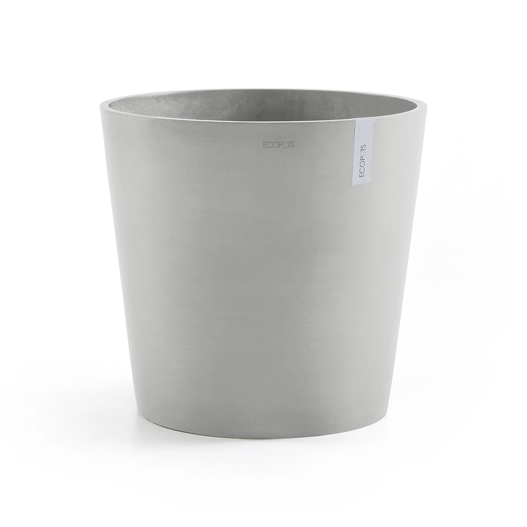 Bloempot Amsterdam 50 cm Wit Grijs Lichtgrijs Ecopots - Tuincentrum Outlet