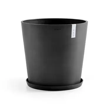 Amsterdam Dark Grey 60 met onderzetter, Ecopots, tuincentrumoutlet