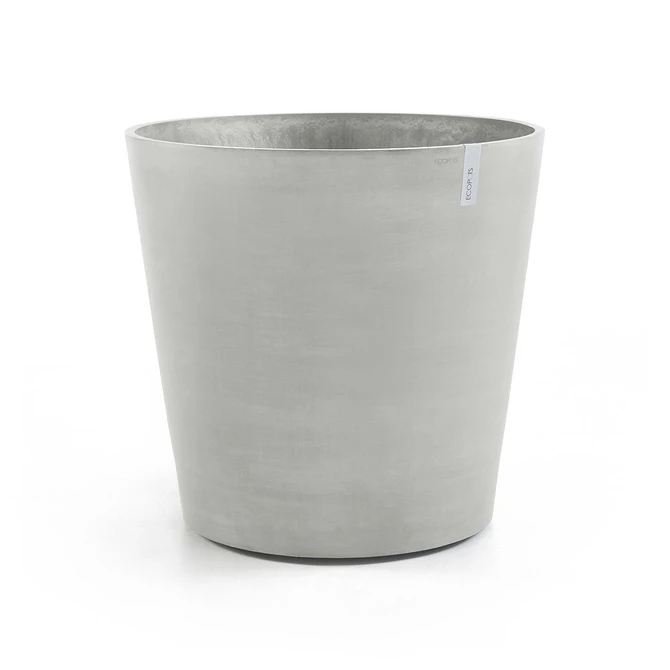 Pot amsterdam+wiel witgrijs d60cm, Ecopots, tuincentrumoutlet