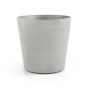 Pot amsterdam+wiel witgrijs d60cm, Ecopots, tuincentrumoutlet