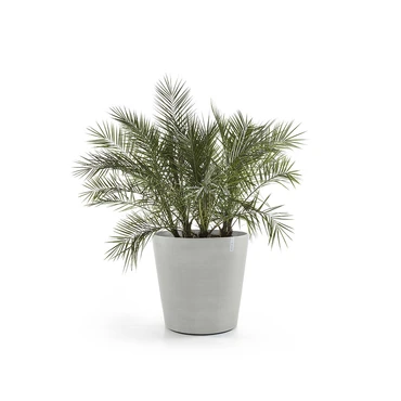 Pot amsterdam+wiel witgrijs d60cm sfeer, Ecopots, tuincentrumoutlet