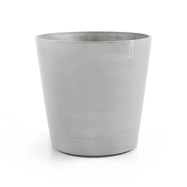 Pot amsterdam+wiel witgrijs d80cm, Ecopots, tuincentrumoutlet