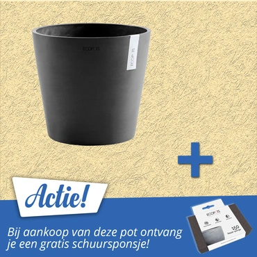 Pot amsterd+waterres d40cm donkergr aanbieding, Ecopots, tuincentrumoutlet