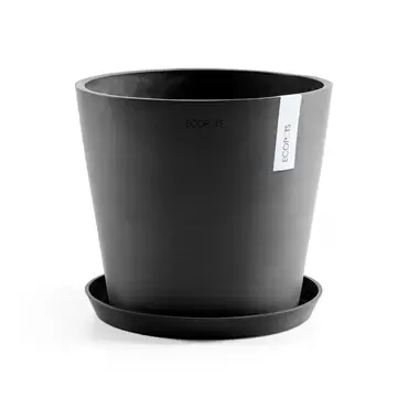 Amsterdam + Water Reservoir Dark Grey 40 met onderzetter, Ecopots, tuincentrumoutlet