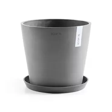 Amsterdam + Water Reservoir Grey 40 met onderzetter, Ecopots, tuincentrumoutlet