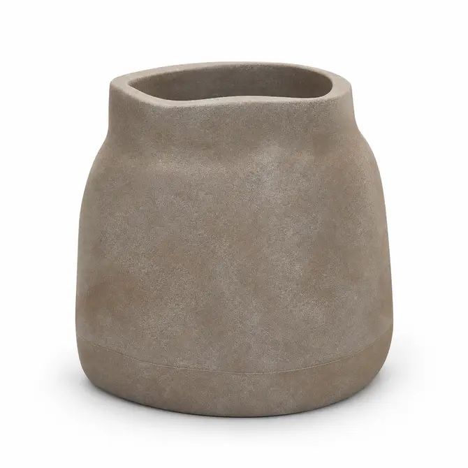 Bloempot Boge 46x46x47cm lichtbruin, Vita Tuinmeubelen, tuincentrumoutlet.com