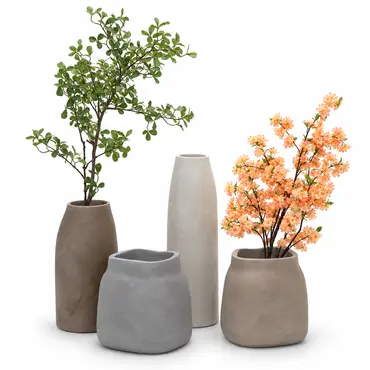 Bloempot Boge 46x46x47cm lichtbruin sfeerfoto, Vita Tuinmeubelen, tuincentrumoutlet.com