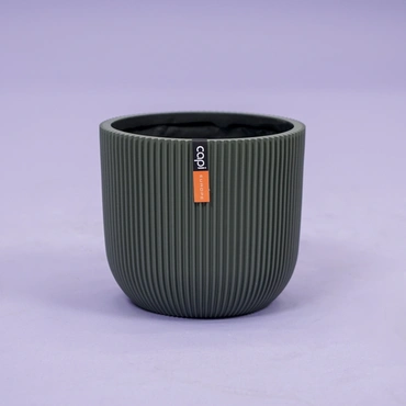 Bloempot Bol Groove Groen 17 15 Capi Europe - afbeelding 1