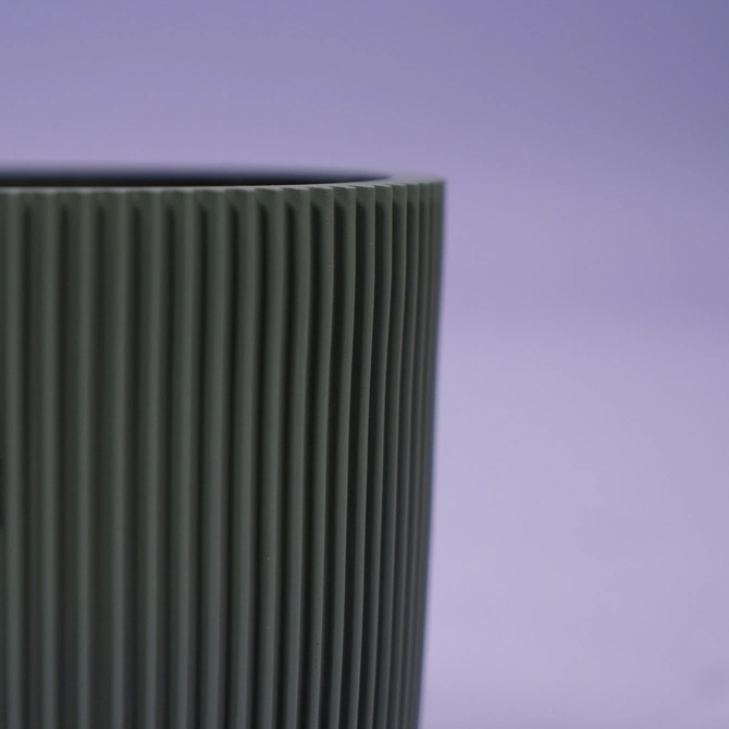 Bloempot Bol Groove Groen 17 15 Capi Europe - afbeelding 2