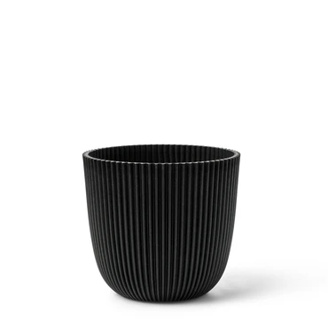 Pot bol groove textile 21x20 zwart, Capi Europe, tuincentrumoutlet