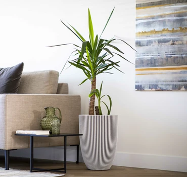 Bloempot Bol Groove NL Ivoor Wit Elegant Laag 46 58 Capi Europe - afbeelding 2