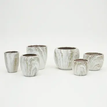 Pot egg hoog emperor d39h42 grijs combinatie, Mega collections, Tuincentrumoutlet.com