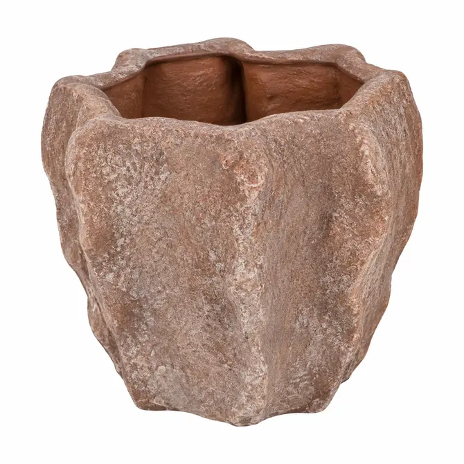Bloempot esmerij 22x22x20cm bruin, countryfield, tuincentrumoutlet.com
