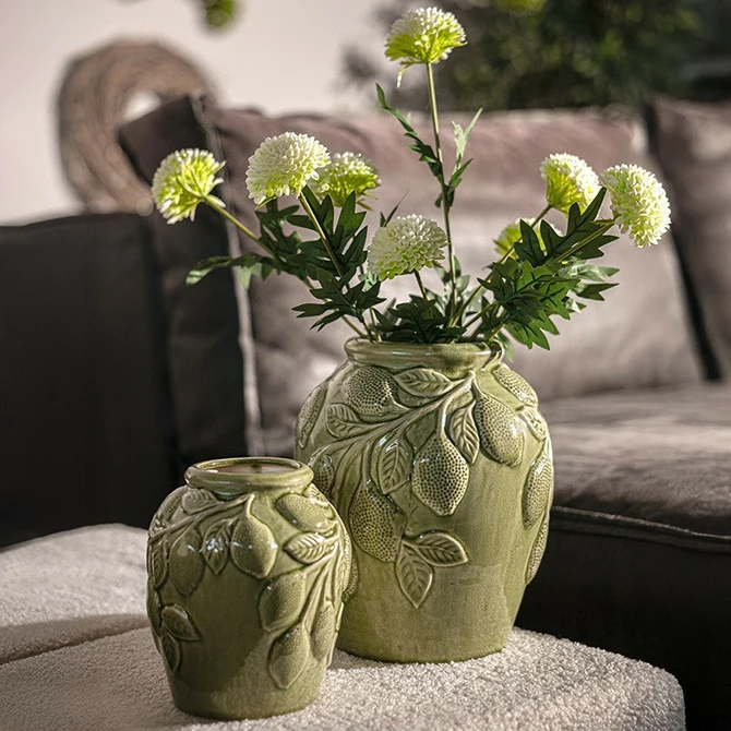 Bloempot fabio 22x22x25cm d.grn sfeer, Countryfield, tuincentrumoutlet.com