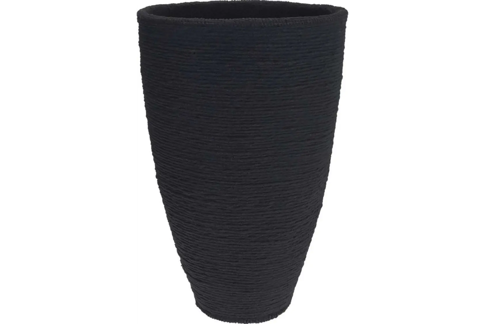 Bloempot geribbeld antraciet 60cm