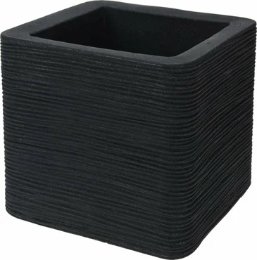 Bloempot geribbeld vierkant 29x29x26cm, Koopman, tuincentrumoutlet