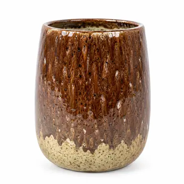 Bloempot gert 23x23x28cm d.brn