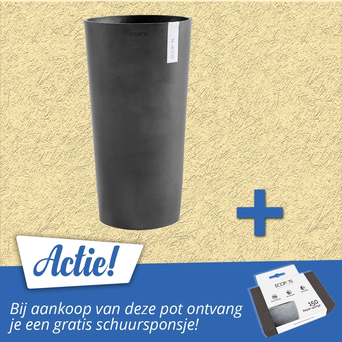 Pot amsterdam midhigh d66cm d grijs aanbieding, Ecopots, tuincentrumoutlet