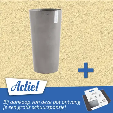 Pot amsterdam midhigh d66cm taupe actie, Ecopots, tuincentrumoutlet