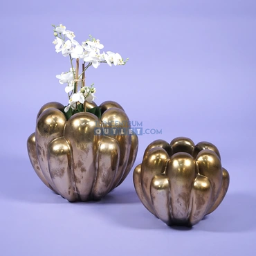 Bloempot lily aw l28b25h23cm goud, Decostar, Tuincentrumoutlet