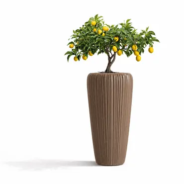 Bloempot Orobo warmbruin 39,5x78 cm sfeer, Vita Tuinmeubelen, tuincentrumoutlet.com