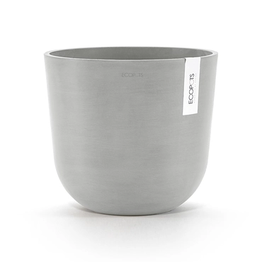 Pot oslo d25cm wit grijs, Ecopots, tuincentrumoutlet