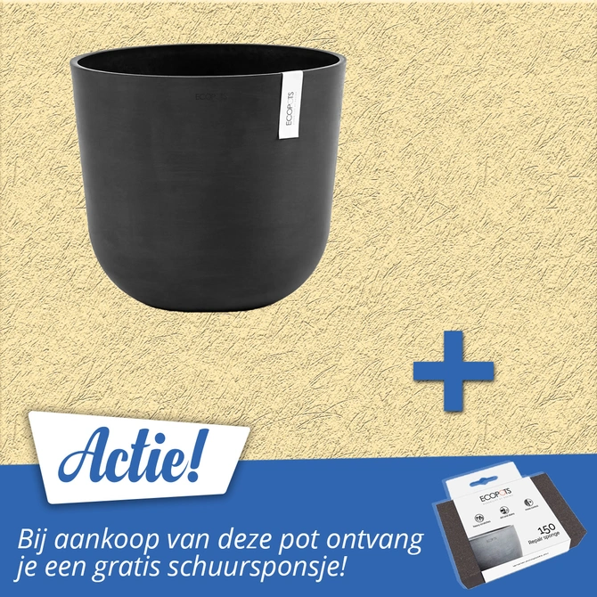 Pot oslo d35cm donkergrijs aanbieding, Ecopots, tuincentrumoutlet