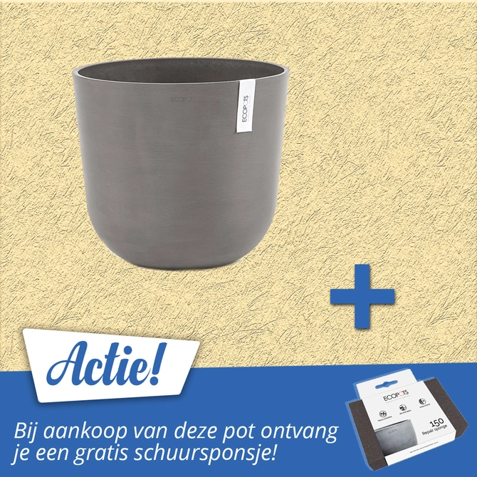 Pot oslo d35cm taupe bundel ecopots tuincentrum outlet