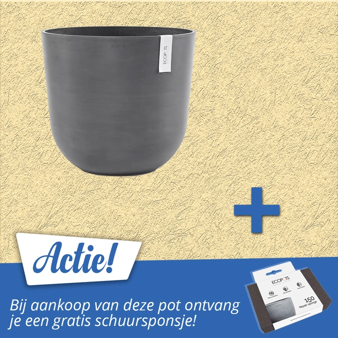 Pot oslo d45cm grijs aanbieding, Ecopots, tuincentrumoutlet