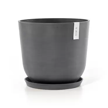 Oslo Grey 45 met onderzetter, Ecopots, tuincentrumoutlet