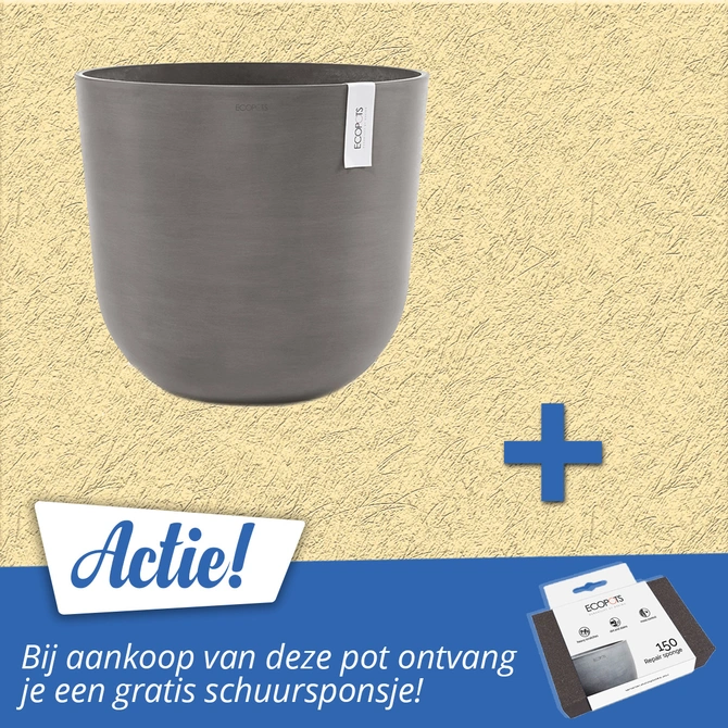 Pot oslo d45cm taupe bundel ecopots tuincentrum outlet