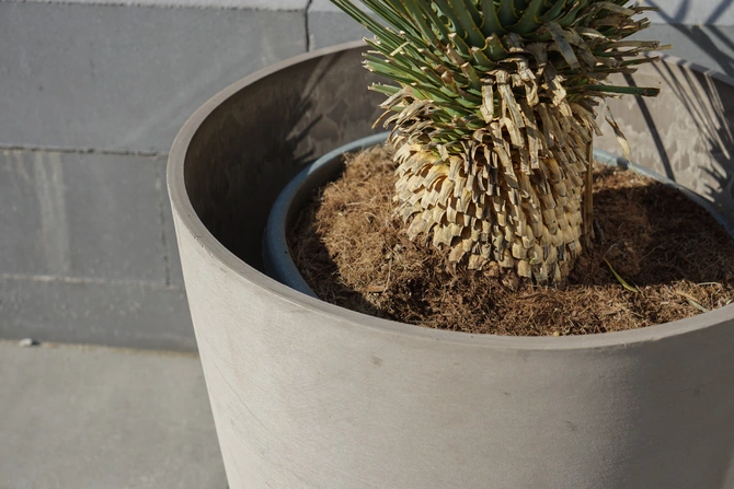 Bloempot Oslo 45 cm Wit Grijs Lichtgrijs Ecopots - afbeelding 6