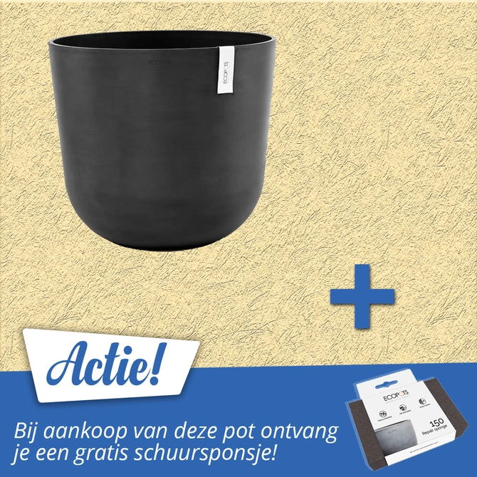 Pot oslo d55cm donkergrijs aanbieding, Ecopots, tuincentrumoutlet