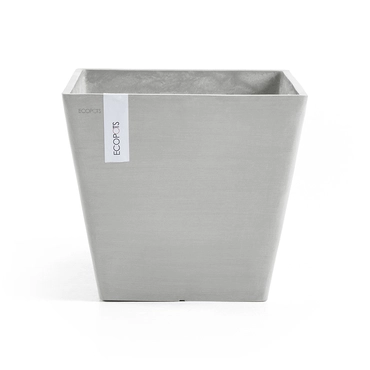 Pot rotterdam witgrijs l30b30h27cm, Ecopots, tuincentrumoutlet