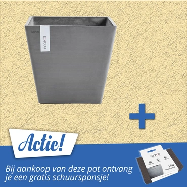 Pot rotterdam grijs l30b30h27cm aanbieding, Ecopots, tuincentrumoutlet