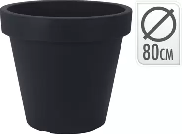 bloempot E&K rond antraciet, tuincentrum outlet