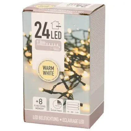 BO WARM WIT 24 LAMPJES, koopman, tuincentrumoutlet.com