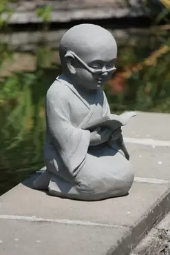 Boeddha shaolin met boek h42cm zij, Imhof & Stevens, tuincentrumoutlet