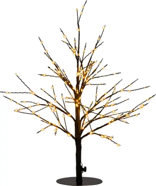 BOOM 240LED FLASH CLASSIC WARM IP44 TRAFO HOOGTE 60 CM ZWART - AAN / 8/16U TIMER / UIT / DIMMER. ANNA'S collection. tuincentrumoutlet.com