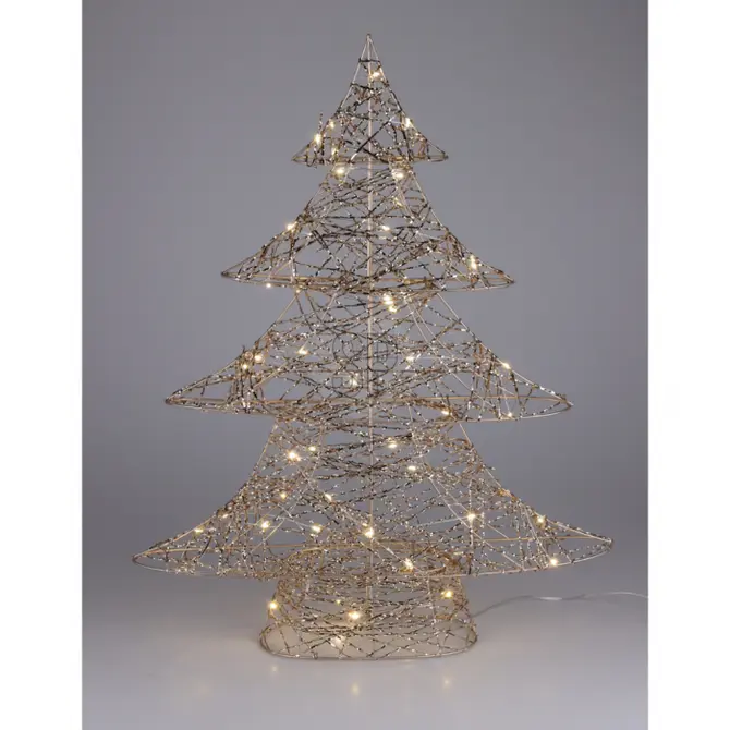 Boom verlicht goud LED 60 cm sfeerbeeld