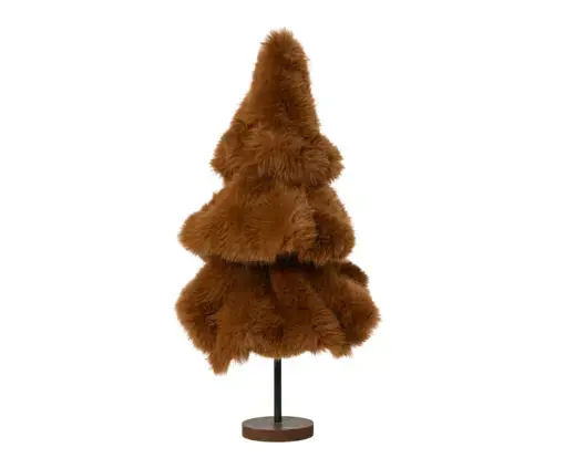 Boom kunstbont d33h60cm chocolade bruin, Decoris, tuincentrumoutlet.com